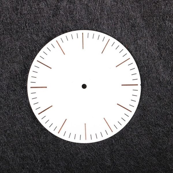 Bright white Enamel Dial Printed White Index Minute Track custom Wrist Watch Parts Dial - Image 2